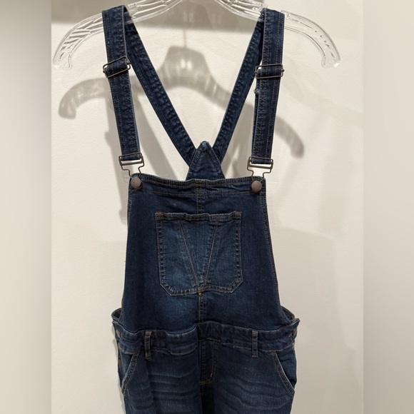 Dark Blue Jean Women's Refuge Overall Ripped Distressed Grunge Punk - Picture 4 of 13